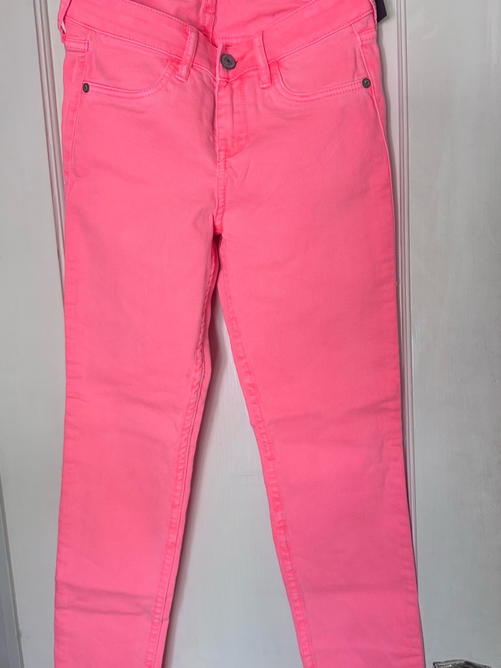 NWT Abercrombie & Fitch Women’s Pink Super Skinny Ankle Jeans Size 0